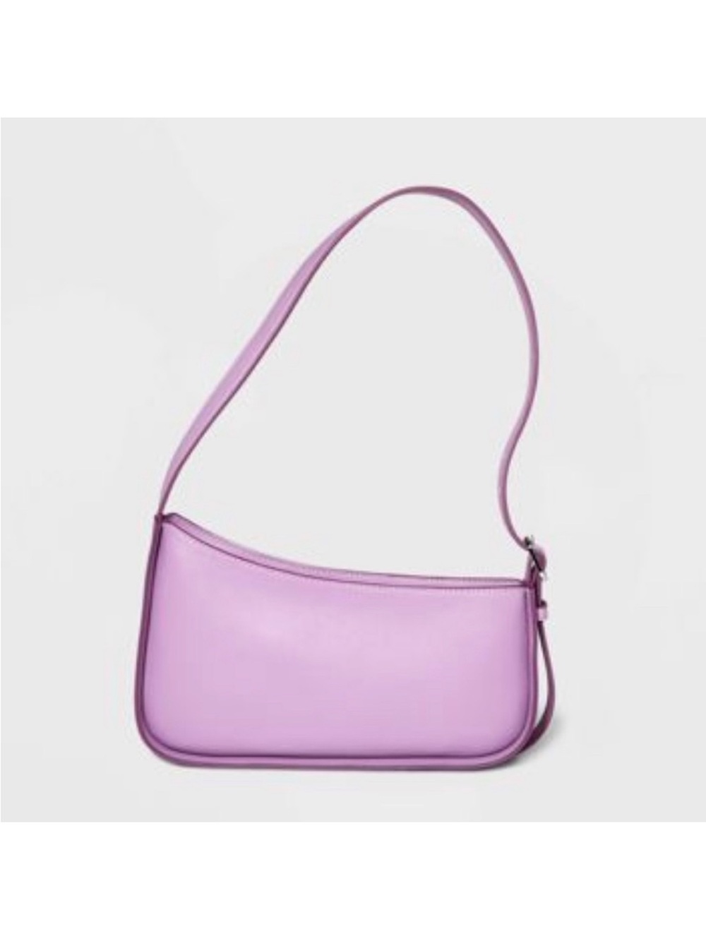 A New Day Asymmetric Shoulder Handbag Purse Lavender  Faux Leather